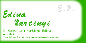 edina martinyi business card